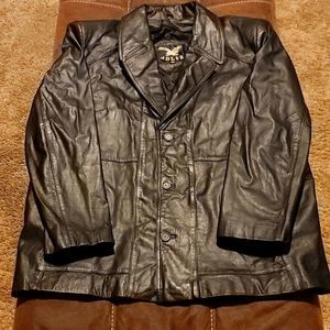 ADLER vintage men's leather jacket. Size 50.